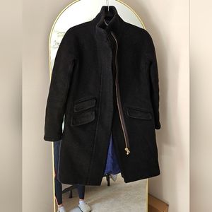 J Crew Women's Italian stadium-cloth wool coat, size 00